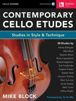 Contemporary Cello Etudes Studies in Style & Technique Book/Online Audio - Block, Mike