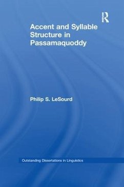 Accent & Syllable Structure in Passamaquoddy - Lesourd, Philip S