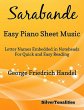 Sarabande Easy Piano Sheet Music... - Bild 1