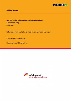 Managermyopie in deutschen Unternehmen (eBook, PDF) - Berger, Michael
