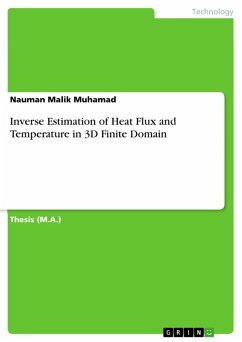 Inverse Estimation of Heat Flux and Temperature in 3D Finite Domain (eBook, ePUB)