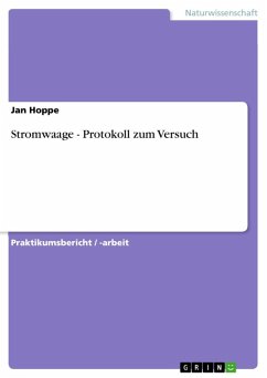 Stromwaage - Protokoll zum Versuch (eBook, ePUB)