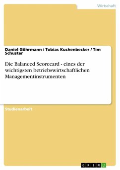 Die Balanced Scorecard - eines der wichtigsten betriebswirtschaftlichen Managementinstrumenten (eBook, ePUB)