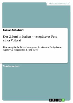 Der 2. Juni in Italien - verspätetes Fest eines Volkes? (eBook, ePUB) - Schubert, Fabian