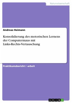 Konsolidierung des motorischen Lernens der Computermaus mit Links-Rechts-Vertauschung (eBook, ePUB)