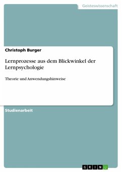 Lernprozesse aus dem Blickwinkel der Lernpsychologie (eBook, ePUB) - Burger, Christoph