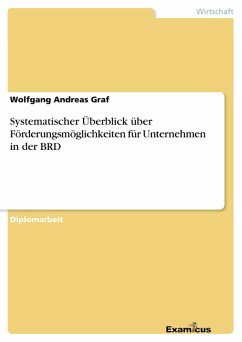 Systematischer Überblick über Förderungsmöglichkeiten für Unternehmen in der BRD (eBook, ePUB) - Graf, Wolfgang Andreas