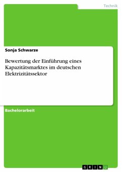 Bewertung der Einführung eines Kapazitätsmarktes im deutschen Elektrizitätssektor (eBook, ePUB)