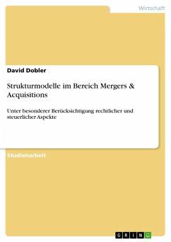 Strukturmodelle im Bereich Mergers & Acquisitions (eBook, ePUB)