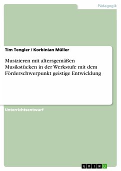 Musizieren mit altersgemäßen Musikstücken in der Werkstufe mit dem Förderschwerpunkt geistige Entwicklung (eBook, ePUB) - Tengler, Tim; Müller, Korbinian