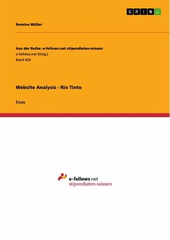 Website Analysis - Rio Tinto (eBook, ePUB) - Müller, Romina