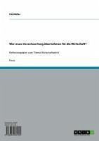 Cover Wer muss Verantwortung übernehmen für die Wirtschaft? (eBook, ePUB)