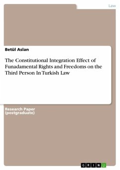The Constitutional Integration Effect of Funadamental Rights and Freedoms on the Third Person In Turkish Law (eBook, ePUB)