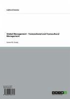 Global Management - Transnational and Transcultural Management (eBook, ePUB) - Deissler, Gebhard