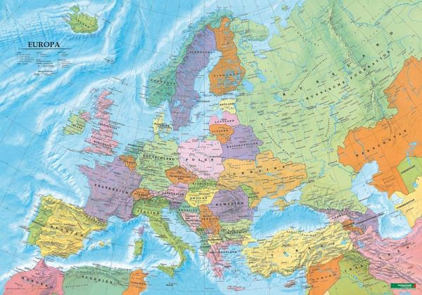 + politisch A2 Map Europa Welt Landkarte phys Sparset 3x Poster Deutschland 