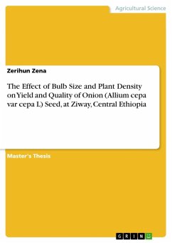 The Effect of Bulb Size and Plant Density on Yield and Quality of Onion (Allium cepa var cepa L) Seed, at Ziway, Central Ethiopia (eBook, ePUB)