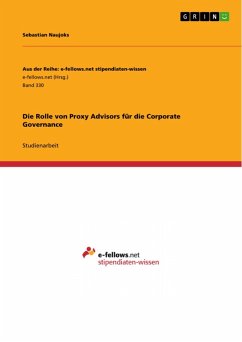 Die Rolle von Proxy Advisors für die Corporate Governance (eBook, ePUB)