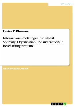 Interne Voraussetzungen für Global Sourcing. Organisation und internationale Beschaffungssysteme (eBook, ePUB)