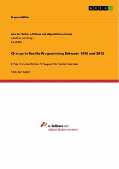 Change in Reality Programming Between 1990 and 2012 (eBook, ePUB) - Müller, Romina