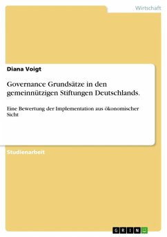 Governance Grundsätze in den gemeinnützigen Stiftungen Deutschlands. (eBook, ePUB)