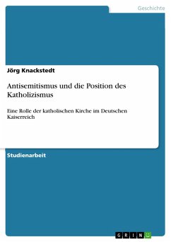 Antisemitismus und die Position des Katholizismus (eBook, ePUB) - Knackstedt, Jörg
