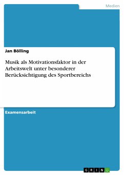 Musik als Motivationsfaktor in der Arbeitswelt unter besonderer Berücksichtigung des Sportbereichs (eBook, ePUB)