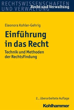 Einführung in das Recht (eBook, ePUB) - Kohler-Gehrig, Eleonora