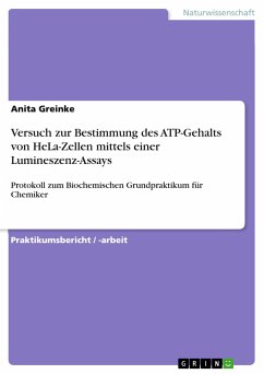 Versuch zur Bestimmung des ATP-Gehalts von HeLa-Zellen mittels einer Lumineszenz-Assays - Greinke, Anita