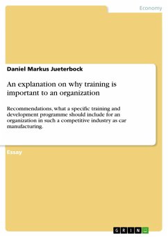 An explanation on why training is important to an organization (eBook, ePUB) - Jueterbock, Daniel Markus