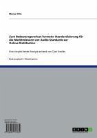 Zum Bedeutungsverlust formaler Standardisierung für die Marktrelevanz von Audio-Standards zur Online-Distribution (eBook, ePUB)