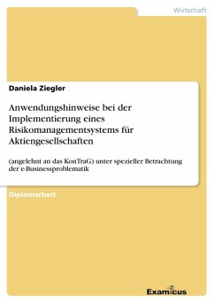 Anwendungshinweise bei der Implementierung eines Risikomanagementsystems für Aktiengesellschaften (eBook, ePUB) - Ziegler, Daniela