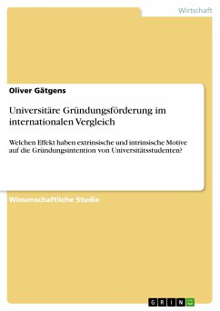 Universitäre Gründungsförderung im internationalen Vergleich (eBook, ePUB) - Gätgens, Oliver