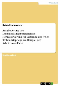 Ausgliederung von Dienstleistungsbereichen als Herausforderung für Verbände der freien Wohlfahrtspflege am Beispiel der Arbeiterwohlfahrt (eBook, ePUB) Ausgliederung von Dienstleistungsbereichen als Herausforderung für Verbände der freien Wohlfahrtspflege am Beispiel der Arbeiterwohlfahrt (eBook, ePUB)