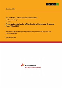 Proxy voting behavior of institutional investors: Evidence from TIAA-CREF (eBook, ePUB)