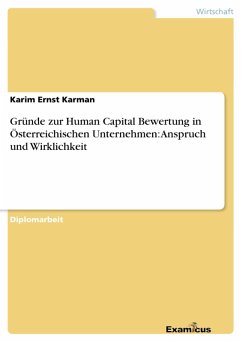 Gründe zur Human Capital Bewertung in Österreichischen Unternehmen: Anspruch und Wirklichkeit (eBook, ePUB)