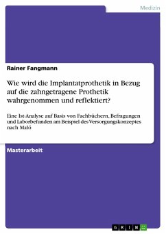 Wie wird die Implantatprothetik in Bezug auf die zahngetragene Prothetik wahrgenommen und reflektiert? (eBook, PDF) - Fangmann, Rainer