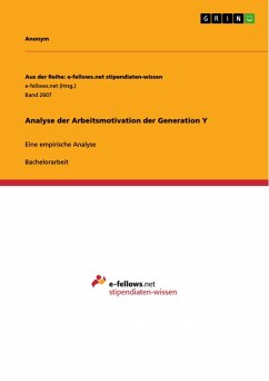 Analyse der Arbeitsmotivation der Generation Y (eBook, PDF)