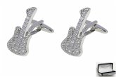 Crystal Guitar Cufflinks -Tie Studio-