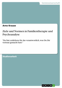 Ziele und Normen in Familientherapie und Psychoanalyse (eBook, ePUB)
