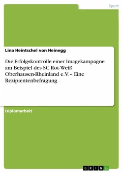 Die Erfolgskontrolle einer Imagekampagne am Beispiel des SC Rot-Weiß Oberhausen-Rheinland e.V. - Eine Rezipientenbefragung (eBook, ePUB) - Heintschel von Heinegg, Lina