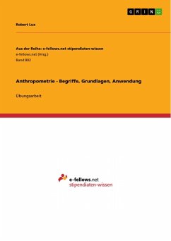 Anthropometrie - Begriffe, Grundlagen, Anwendung (eBook, ePUB) - Lux, Robert