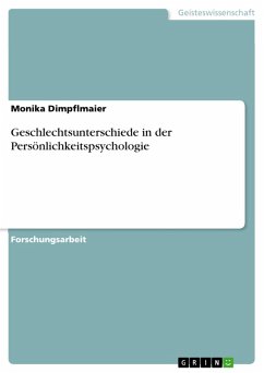 Geschlechtsunterschiede in der Persönlichkeitspsychologie (eBook, ePUB)