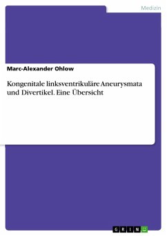 Cover Kongenitale linksventrikuläre Aneurysmata und Divertikel. Eine Übersicht (eBook, ePUB)
