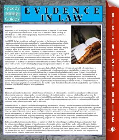 Cover Evidence in Law (eBook, ePUB)