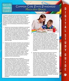 Cover Common Core State Standards: Math 6th Grade (Speedy Study Guides) (eBook, ePUB)