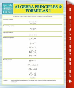 Cover Algebra Principles And Formulas 1 (Speedy Study Guides) (eBook, ePUB)