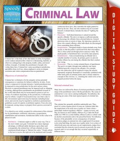 Cover Criminal Law (Speedy Study Guides) (eBook, ePUB)