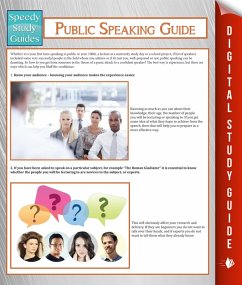 Public Speaking Guide (Speedy Study Guide) (eBook, ePUB) - Publishing, Speedy