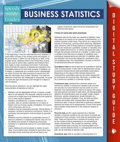 Business Statistics (Speedy Study Guides) (eBook, ePUB) - Publishing, Speedy