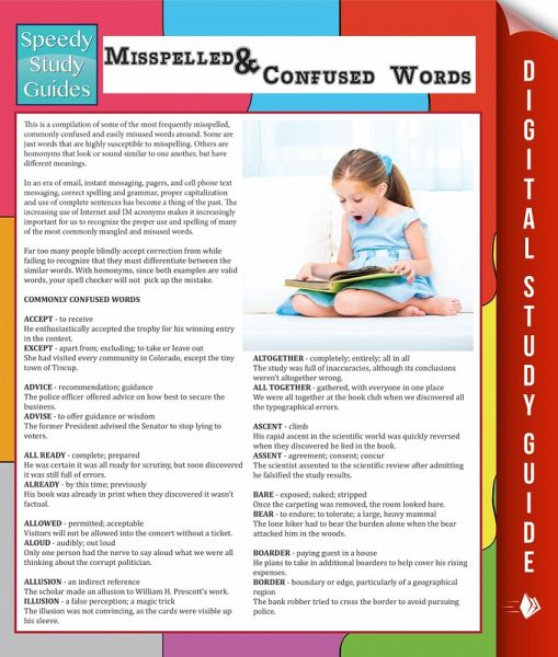 Misspelled And Confused Words (Speedy Study Guide) (eBook, ePUB)